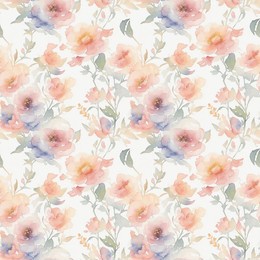 seamless watercolor floral abstract colorful wallpaper