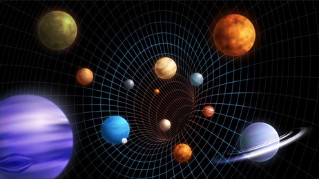 wallpaper illustration of the universe and its contents that continue to expand
