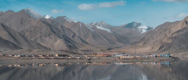 scenery of pamir plateau in xinjiang, china