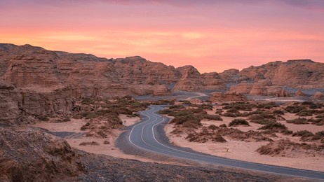 yadan landform scenery of hami sea road in xinjiang, china