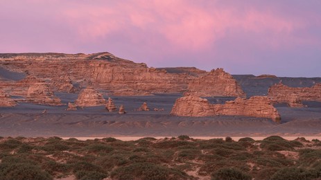yadan landform scenery of hami sea road in xinjiang, china
