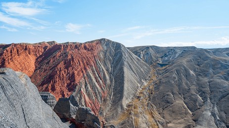 scenery of anjihai grand canyon in xinjiang, china