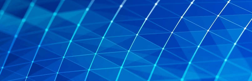 abstract polygonal space with dots and lines. triangular connection structure. background concept for your design. 3d rendering.