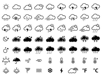 set of weather icons