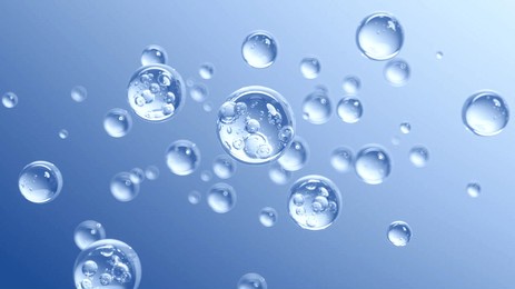 molecular bead experiment of blue skin care product emulsion essence

