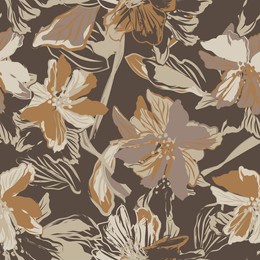 neutral colour abstract floral seamless pattern design for fashion textiles, graphics, backgrounds and crafts
