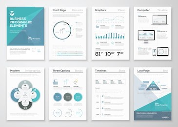 infographic elements for business brochures and presentations. ecology concept to visualize environmental concept. fully editable vector illustration.