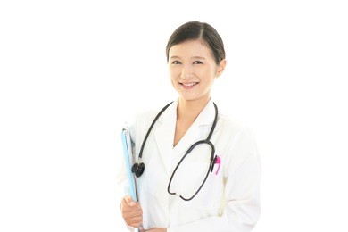 smiling asian female doctor
