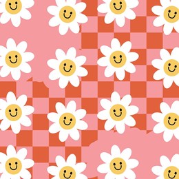 retro background with flowers. vector illustration