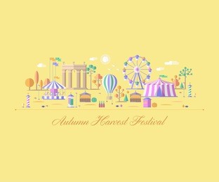 fair, amusement park autumn season