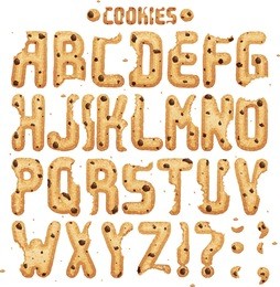 have a cookie font. full abc part 1/2 chocolate chips