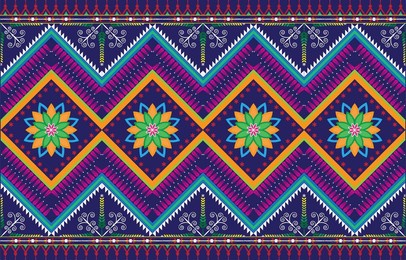 retro navajo tribe vector seamless design in various colors. print of aztec fancy geometric art. wallpaper, fabric design, fabric, paper, cover, textile, weave, and wrap are all terms that can be used