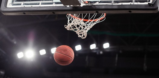 floor of a basketball court
