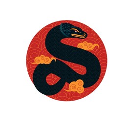 new year's eve 2025, the year of the snake in asian style