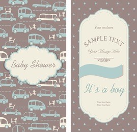 set of baby shower invitations "it's a boy" 