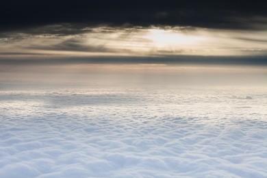 the sunlight above  the clouds,the sea of clouds 