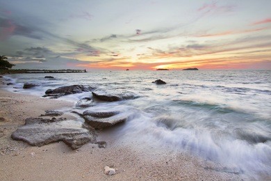 long exposure beach in malaysia