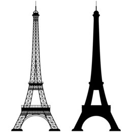 eiffel tower isolated vector illustration, it is easy to edit and change.