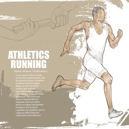 athletics background design. hand drawn.