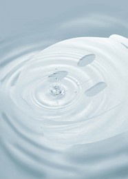 light blue water ripple skin care product facial mask floats
