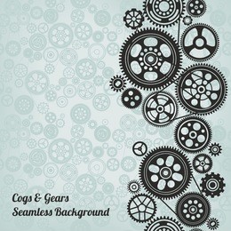 mechanism background with cogwheels and gears, vector illustration