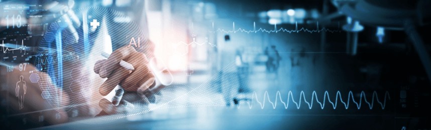 medical research, futuristic health technology background. doctor working with digital tablet, healthcare and medicine with ai technology development for medical diagnosis, virtual hospital
