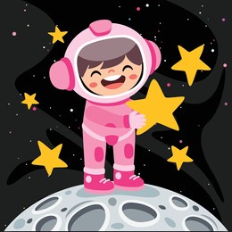 space concept with an astronaut