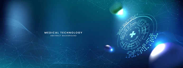 healthcare technology and medical innovation digital technology background. medical, science and technology concepts. abstract futuristic design. vector illustration.