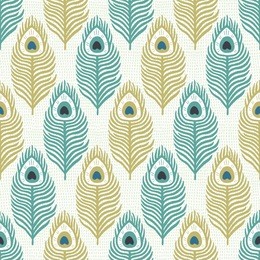 peacock feather seamless pattern. vector illustration.
