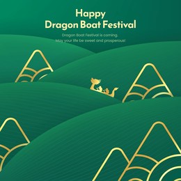 dragon boat festival greetings design template