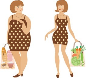 the image of two women - thick and thin