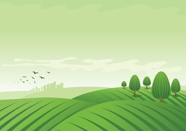 vector landscape illustration.