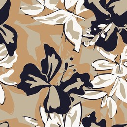 neutral colour abstract floral seamless pattern design for fashion textiles, graphics, backgrounds and crafts