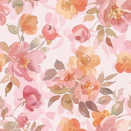 abstract flower blooming design. pattern with floral seamless. grunge textured abstract art vector  with flower and plants in watercolor style.