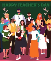 school teachers gather in classroom on teachers' day