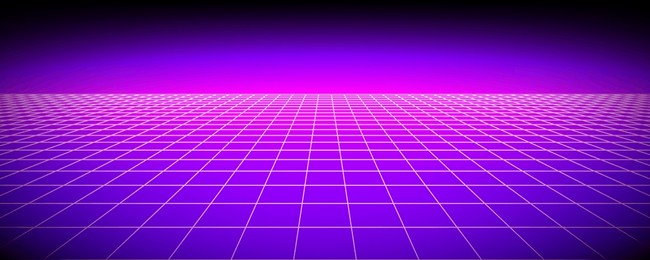 glowing neon wireframe background. purple shining checkered grid planes in perspective. bright retro futuristic horizon wallpaper. arcade game sci fi matrix surface. vector backdrop for poster, banner