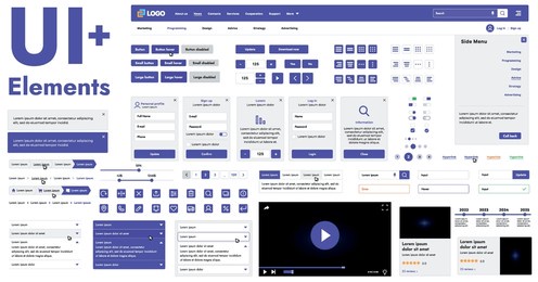these graphic components provide a comprehensive approach to the development of interfaces that meet modern requirements for functionality and aesthetics in internet resources.