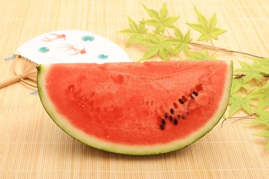 freshly picked and cut watermelon