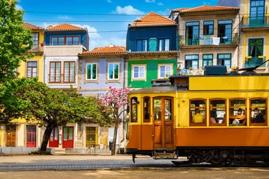beautiful view of the city of porto on a beautiful summer day. porto, portugal