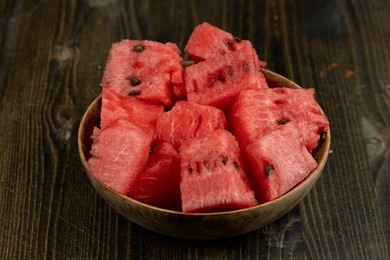 sliced ripe red watermelon , fresh watermelon cooked for nutrition