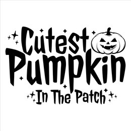 cutest pumpkin in the patch  halloween t-shirt design,