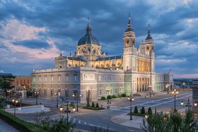 almudena cathedral in madrid, spain