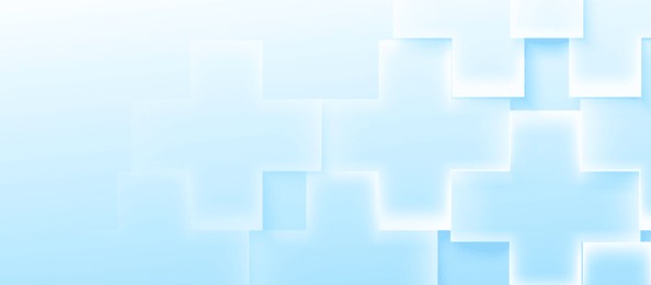 abstract soft blue medical sign pattern with medicine and science concept background. geometric medical cross horizontal banner. vector illustration