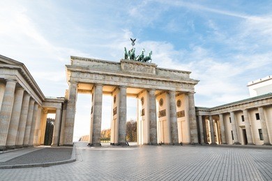the famous brandenburg gate in berlin. germany