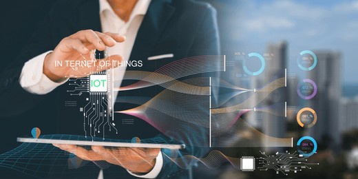 the internet of things is an integrated network that connects devices and facilitates communication between devices and the cloud. and due to the emergence of computer chips between devices.
