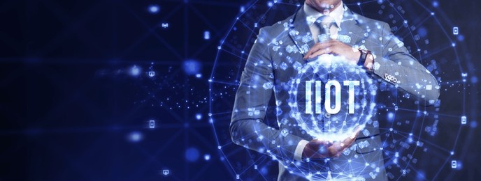 iiot industrial internet of things smart industry 4.0 technology concept.