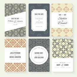 set of perfect vector card templates. ideal for save the date, baby shower, mothers day, valentines day, birthday cards, invitations.