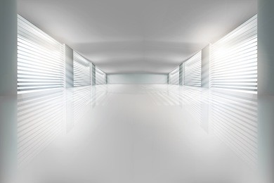 interior, wide open space. vector illustration.