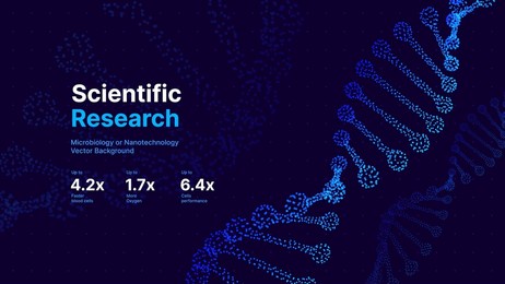 abstract dna molecule helix spiral wave blue background. medical science concept, genetic biotechnology, chemistry biology, dna gene. vector illustration.
