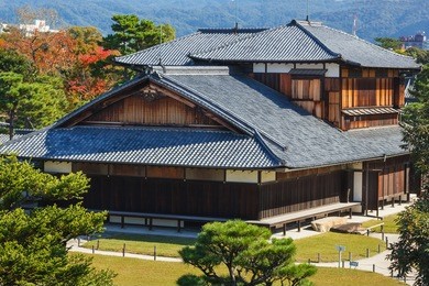 honmaru palace at nijo castle in kyoto, japan 